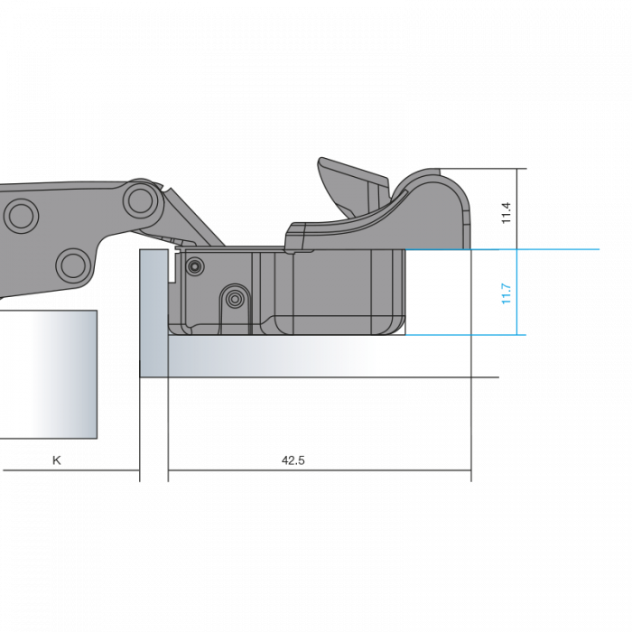 One Concealed Hinge for Doors of Different Dimensions