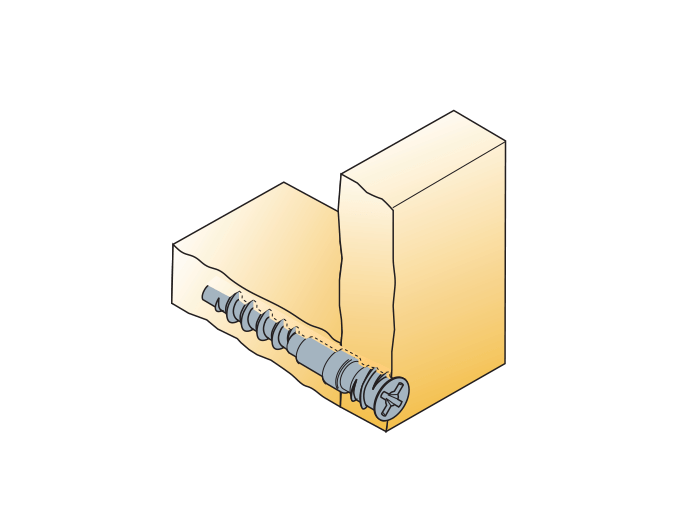 Double locking carcase screw