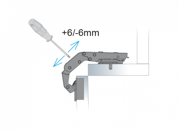 Titus T-type pie cut hinge with easy door gap adjustment